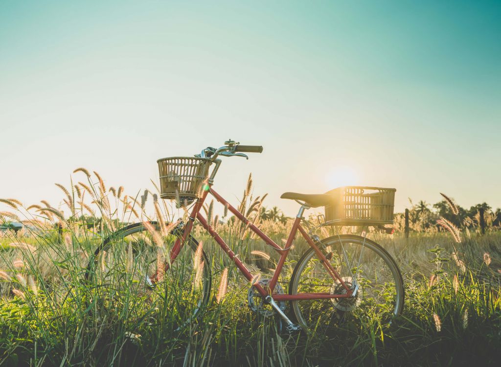 Vélo rouge vintage